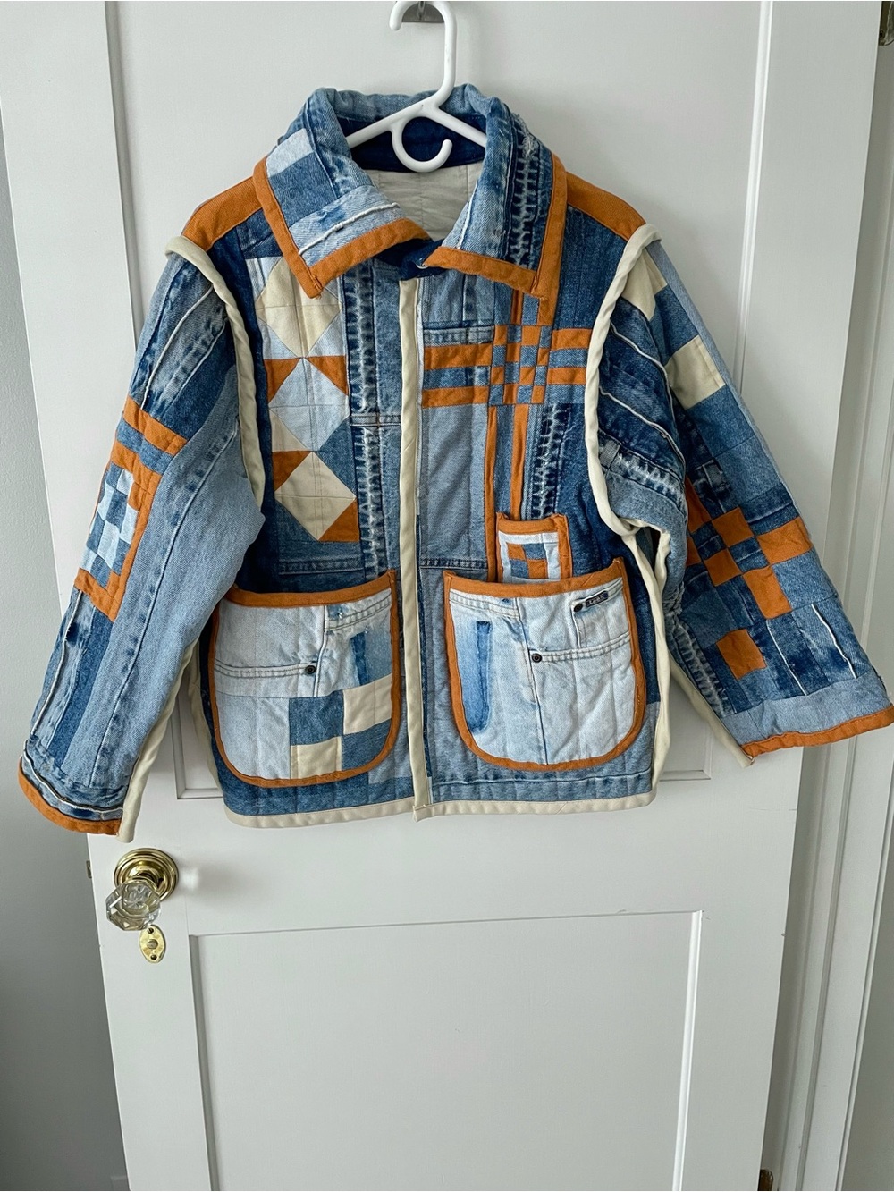 Stunning Handcrafted Upcycled Patchwork Custom Denim Jean Jacket - Picture 2 of 12